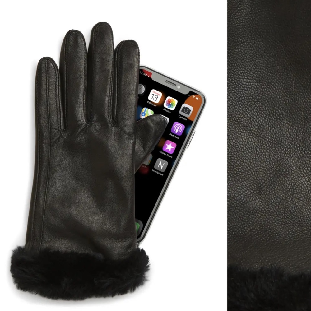 Ugg Genuine Shearling Leather Tech Gloves - image 3